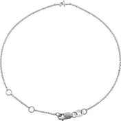 Sterling Silver .04 CTW Natural Diamond Link 7" Bracelet