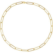 14K Yellow 6.2 mm Paperclip-Style 20" Chain