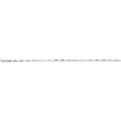 Sterling Silver 3.9 mm Puffed Oval Cable 7" Chain
