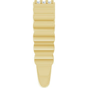 14K Yellow .04 CTW Natural Diamond Cigar Ring