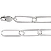 Sterling Silver 6.2 mm Paperclip-Style 20" Chain