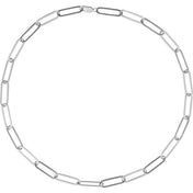 Sterling Silver 6.2 mm Paperclip-Style 20" Chain