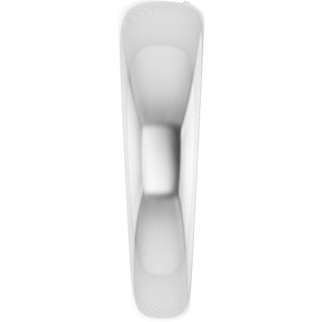 14K White Pierced Heart Ring