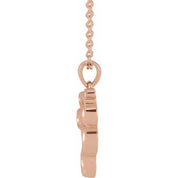 14K Rose .03 CTW Natural Diamond Serpent 16-18" Necklace