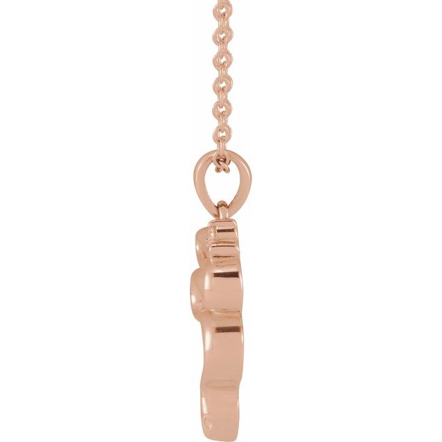 14K Rose .03 CTW Natural Diamond Serpent 16-18" Necklace