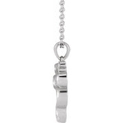 14K White .03 CTW Natural Diamond Serpent 16-18" Necklace