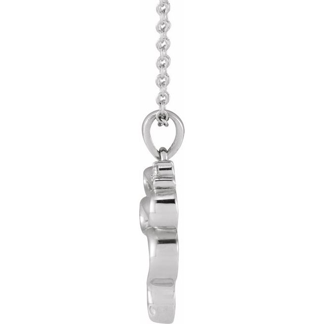 14K White .03 CTW Natural Diamond Serpent 16-18" Necklace