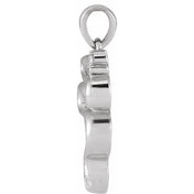 Sterling Silver .03 CTW Natural Diamond Serpent Pendant
