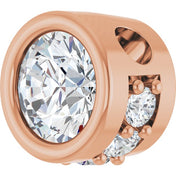 14K Rose 1/4 CTW Natural Diamond Hidden Halo Pendant