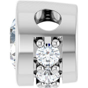 Sterling Silver 1/4 CTW Natural Diamond Hidden Halo Pendant