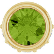 14K Yellow Natural Peridot & .07 CTW Natural Diamond Pendant