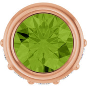 14K Rose Natural Peridot & .07 CTW Natural Diamond Pendant