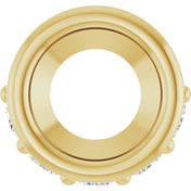 14K Yellow 4 mm Round .07 CTW Natural Diamond Semi-Set Pendant