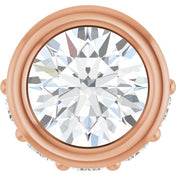 14K Rose 1/4 CTW Natural Diamond Hidden Halo Pendant
