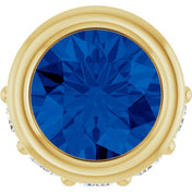 14K Yellow Natural Blue Sapphire & .07 CTW Natural Diamond Pendant