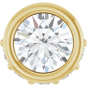 14K Yellow Natural White Sapphire & .07 CTW Natural Diamond Pendant