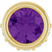 14K Yellow Natural Amethyst & .07 CTW Natural Diamond Pendant
