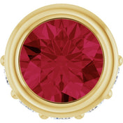 14K Yellow Natural Ruby & .07 CTW Natural Diamond Pendant