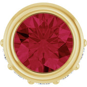14K Yellow Natural Ruby & .07 CTW Natural Diamond Pendant