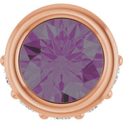 14K Rose Lab-Grown Alexandrite & .07 CTW Natural Diamond Pendant