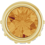 14K Yellow Natural Citrine & .07 CTW Natural Diamond Pendant