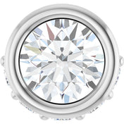 Sterling Silver 1/4 CTW Natural Diamond Hidden Halo Pendant