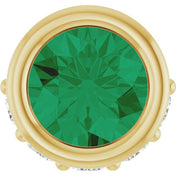 14K Yellow Natural Emerald & .07 CTW Natural Diamond Pendant