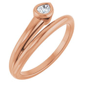 14K Rose 1/6 CT Lab-Grown Diamond Ring