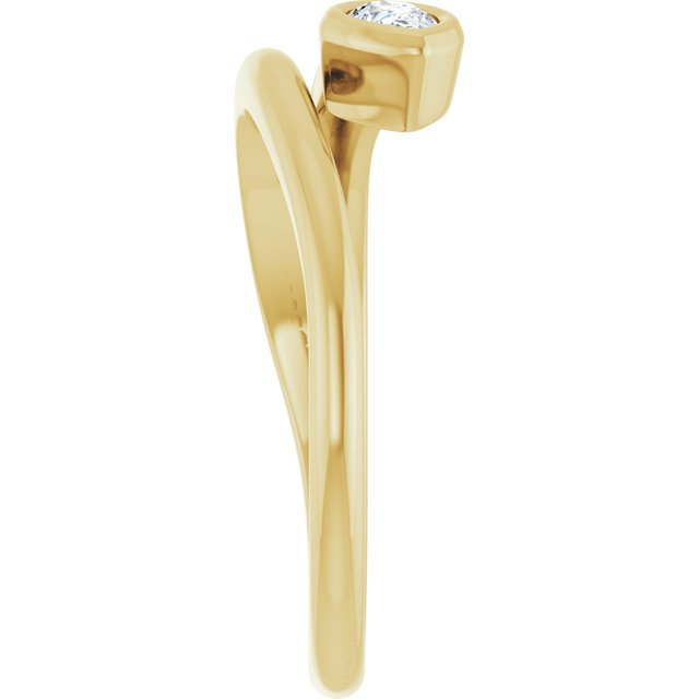 14K Yellow 1/6 CT Lab-Grown Diamond Ring