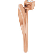 14K Rose 1/6 CT Lab-Grown Diamond Ring