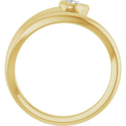 14K Yellow 1/6 CT Lab-Grown Diamond Ring