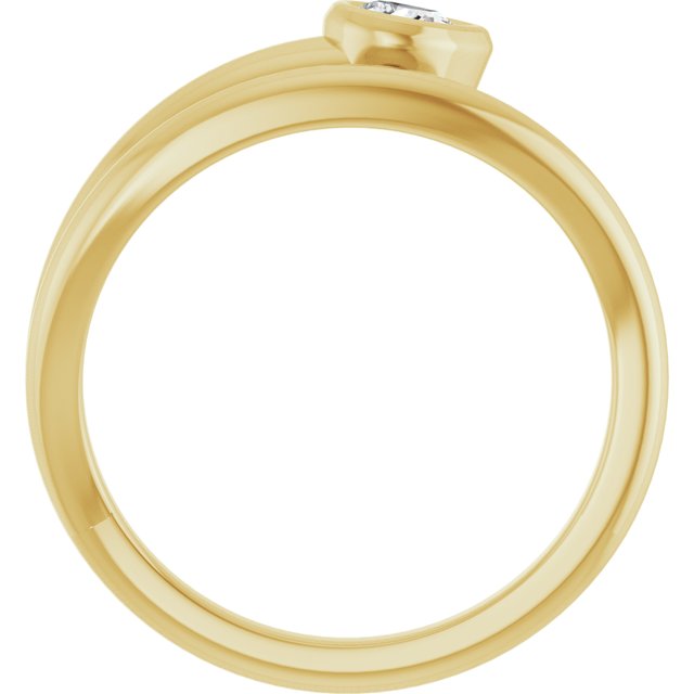 14K Yellow 1/6 CT Lab-Grown Diamond Ring