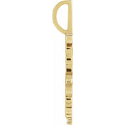14K Yellow .015 CT Natural Diamond Fearless Pendant