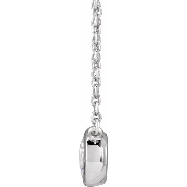 14K Lab-Grown Diamond Adjustable 16-18" Necklace with 1 CTW and 1/2 CTW Options