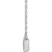 14K Lab-Grown Diamond Adjustable 16-18" Necklace with 1 CTW and 1/2 CTW Options