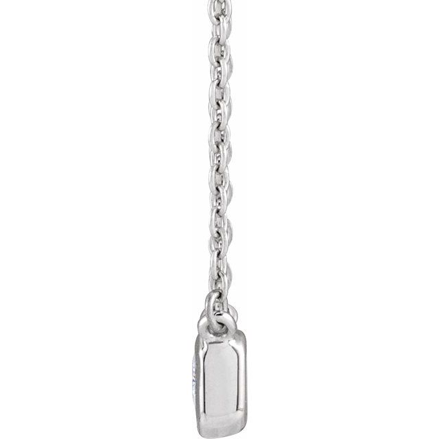 14K Lab-Grown Diamond Adjustable 16-18" Necklace with 1 CTW and 1/2 CTW Options