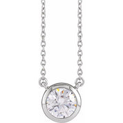 14K Lab-Grown Diamond Adjustable 16-18" Necklace with 1 CTW and 1/2 CTW Options