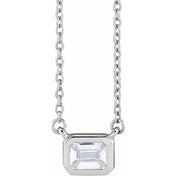 14K Lab-Grown Diamond Adjustable 16-18" Necklace with 1 CTW and 1/2 CTW Options