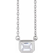 14K Lab-Grown Diamond Adjustable 16-18" Necklace with 1 CTW and 1/2 CTW Options