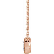 14K Lab-Grown Diamond Adjustable 16-18" Necklace with 1 CTW and 1/2 CTW Options