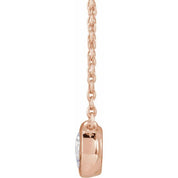 14K Lab-Grown Diamond Adjustable 16-18" Necklace with 1 CTW and 1/2 CTW Options