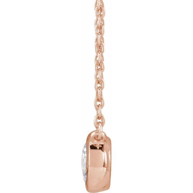 14K Lab-Grown Diamond Adjustable 16-18" Necklace with 1 CTW and 1/2 CTW Options