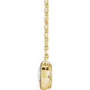 14K Lab-Grown Diamond Adjustable 16-18" Necklace with 1 CTW and 1/2 CTW Options