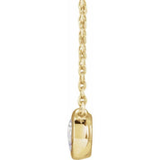 14K Lab-Grown Diamond Adjustable 16-18" Necklace with 1 CTW and 1/2 CTW Options