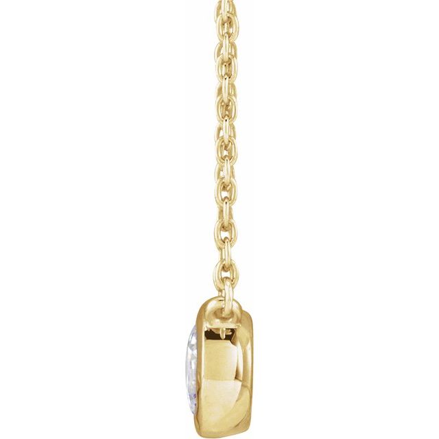 14K Lab-Grown Diamond Adjustable 16-18" Necklace with 1 CTW and 1/2 CTW Options