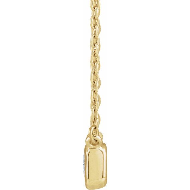 14K Lab-Grown Diamond Adjustable 16-18" Necklace with 1 CTW and 1/2 CTW Options