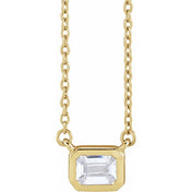 14K Lab-Grown Diamond Adjustable 16-18" Necklace with 1 CTW and 1/2 CTW Options