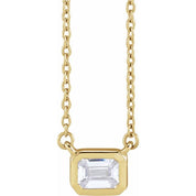 14K Lab-Grown Diamond Adjustable 16-18" Necklace with 1 CTW and 1/2 CTW Options