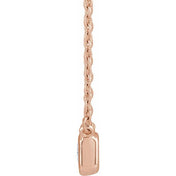 14K Lab-Grown Diamond Adjustable 16-18" Necklace with 1 CTW and 1/2 CTW Options