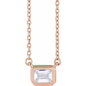 14K Lab-Grown Diamond Adjustable 16-18" Necklace with 1 CTW and 1/2 CTW Options